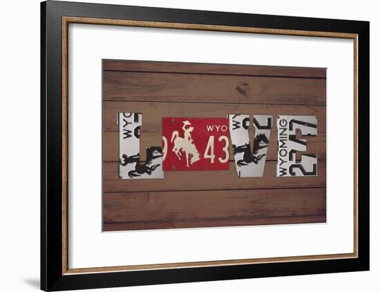 WY State Love-Design Turnpike-Framed Giclee Print