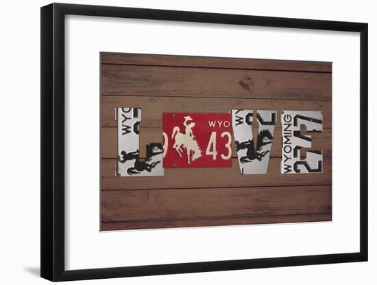 WY State Love-Design Turnpike-Framed Giclee Print