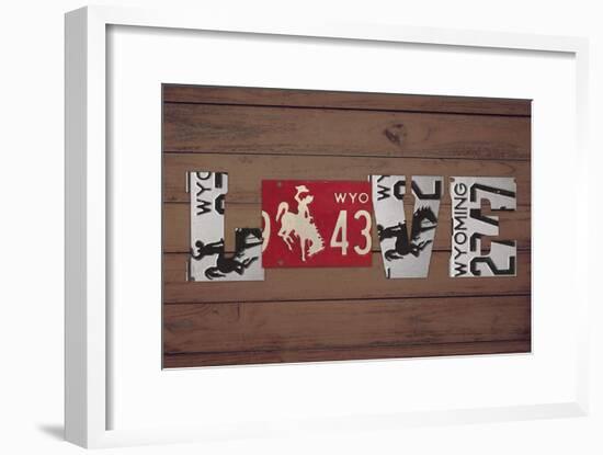 WY State Love-Design Turnpike-Framed Giclee Print