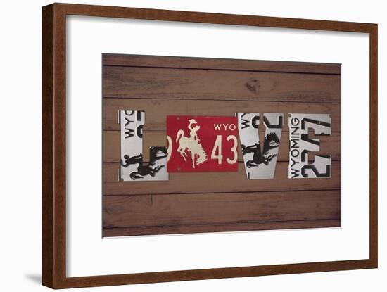 WY State Love-Design Turnpike-Framed Giclee Print