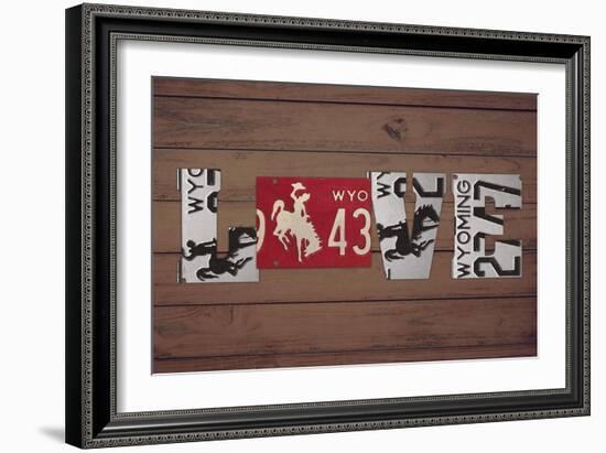 WY State Love-Design Turnpike-Framed Giclee Print