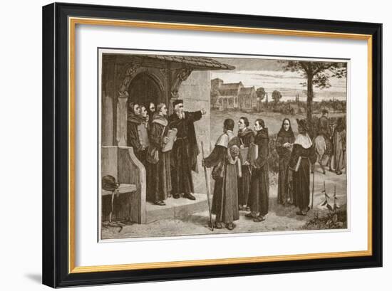 Wycliff Sending Out His 'Poor Priests'-William Frederick Yeames-Framed Giclee Print