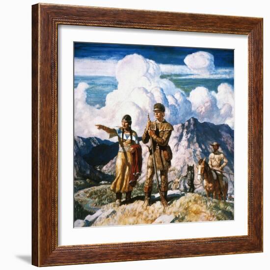 Wyeth: Sacajawea-Newell Convers Wyeth-Framed Giclee Print