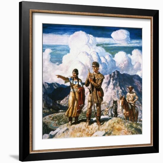 Wyeth: Sacajawea-Newell Convers Wyeth-Framed Giclee Print