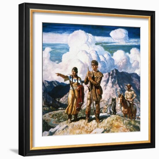 Wyeth: Sacajawea-Newell Convers Wyeth-Framed Giclee Print