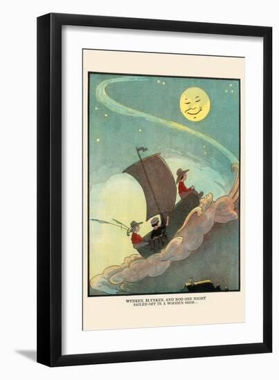 Wynken, Blynken, and Nod Sailed Off in a Wooden Shoe-Eugene Field-Framed Art Print