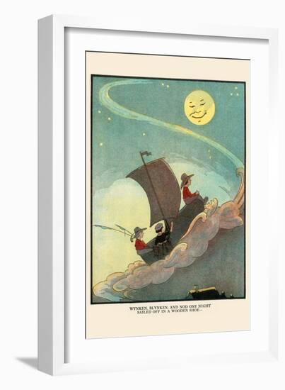 Wynken, Blynken, and Nod Sailed Off in a Wooden Shoe-Eugene Field-Framed Art Print