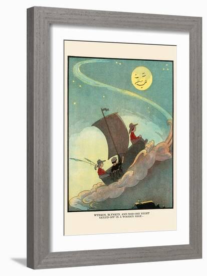 Wynken, Blynken, and Nod Sailed Off In a Wooden Shoe-Eugene Field-Framed Art Print