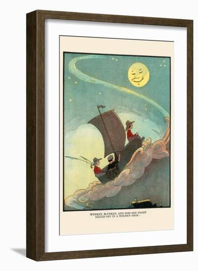 Wynken, Blynken, and Nod Sailed Off In a Wooden Shoe-Eugene Field-Framed Art Print