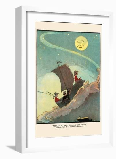 Wynken, Blynken, and Nod Sailed Off In a Wooden Shoe-Eugene Field-Framed Art Print