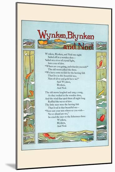 Wynken, Blynken, and Nod-Eugene Field-Mounted Art Print