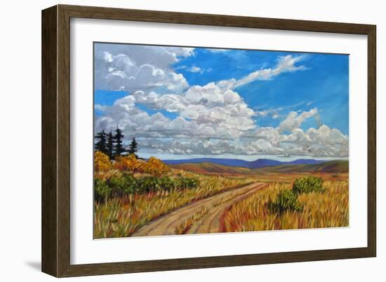 Wyoming Backroad near Vedauwoo, Wyoming-Patty Baker-Framed Art Print