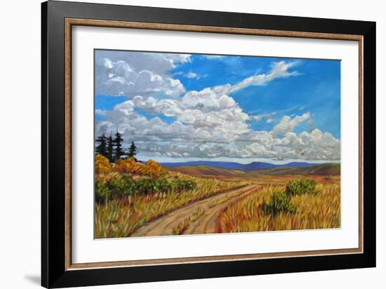 Wyoming Backroad near Vedauwoo, Wyoming-Patty Baker-Framed Art Print