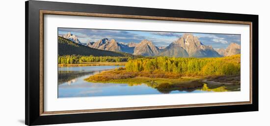 Wyoming, Grand Teton National Park. Panorama of Sunrise on Snake River-Jaynes Gallery-Framed Photographic Print