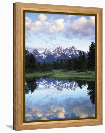 Wyoming, Grand Teton National Park, Rocky Mts, the Grand Tetons and Snake River-Christopher Talbot Frank-Framed Premier Image Canvas
