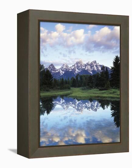 Wyoming, Grand Teton National Park, Rocky Mts, the Grand Tetons and Snake River-Christopher Talbot Frank-Framed Premier Image Canvas