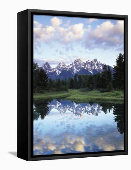 Wyoming, Grand Teton National Park, Rocky Mts, the Grand Tetons and Snake River-Christopher Talbot Frank-Framed Premier Image Canvas