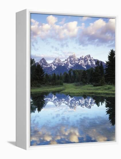 Wyoming, Grand Teton National Park, Rocky Mts, the Grand Tetons and Snake River-Christopher Talbot Frank-Framed Premier Image Canvas