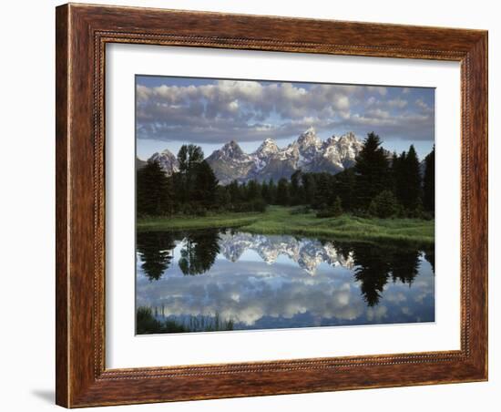 Wyoming, Grand Teton NP, the Grand Tetons and Clouds-Christopher Talbot Frank-Framed Photographic Print