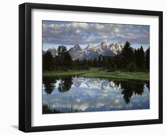 Wyoming, Grand Teton NP, the Grand Tetons and Clouds-Christopher Talbot Frank-Framed Photographic Print