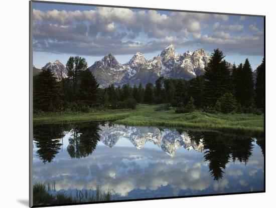 Wyoming, Grand Teton NP, the Grand Tetons and Clouds-Christopher Talbot Frank-Mounted Photographic Print