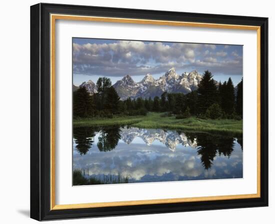 Wyoming, Grand Teton NP, the Grand Tetons and Clouds-Christopher Talbot Frank-Framed Photographic Print