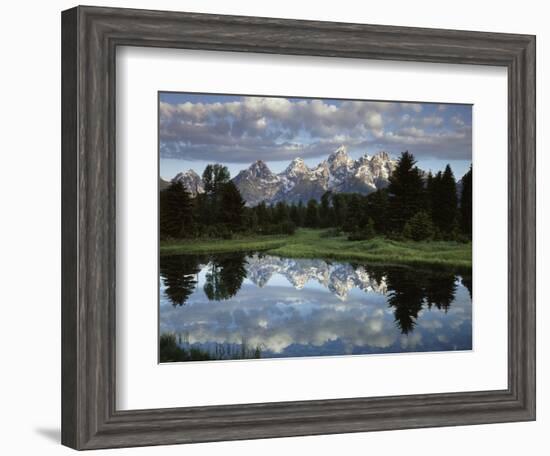 Wyoming, Grand Teton NP, the Grand Tetons and Clouds-Christopher Talbot Frank-Framed Photographic Print