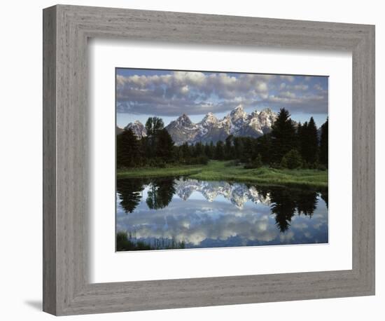 Wyoming, Grand Teton NP, the Grand Tetons and Clouds-Christopher Talbot Frank-Framed Photographic Print