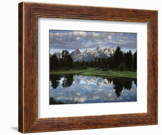 Wyoming, Grand Teton NP, the Grand Tetons and Clouds-Christopher Talbot Frank-Framed Photographic Print