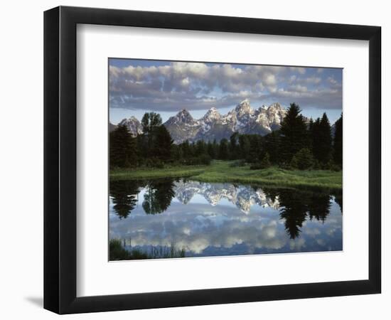 Wyoming, Grand Teton NP, the Grand Tetons and Clouds-Christopher Talbot Frank-Framed Photographic Print