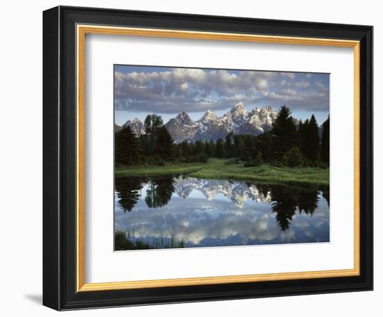 Wyoming, Grand Teton NP, the Grand Tetons and Clouds-Christopher Talbot Frank-Framed Photographic Print