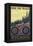 Wyoming - Ride the Trails-Lantern Press-Framed Stretched Canvas