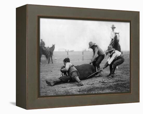 Wyoming: Rodeo, C1910-null-Framed Premier Image Canvas