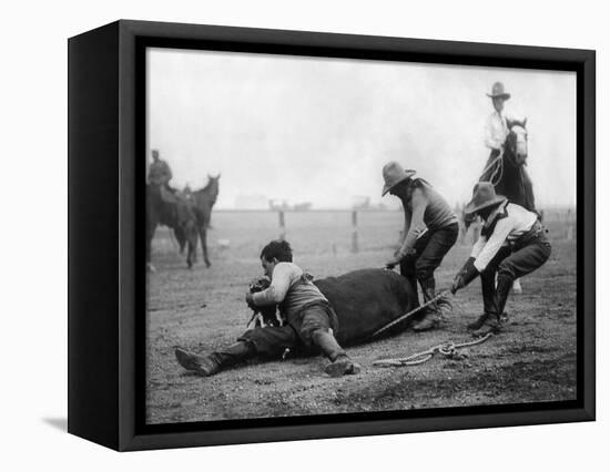 Wyoming: Rodeo, C1910-null-Framed Premier Image Canvas