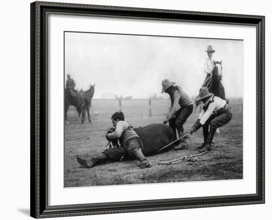 Wyoming: Rodeo, C1910-null-Framed Photographic Print