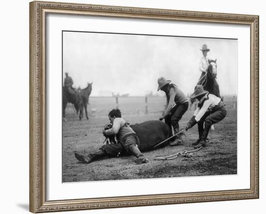 Wyoming: Rodeo, C1910-null-Framed Photographic Print