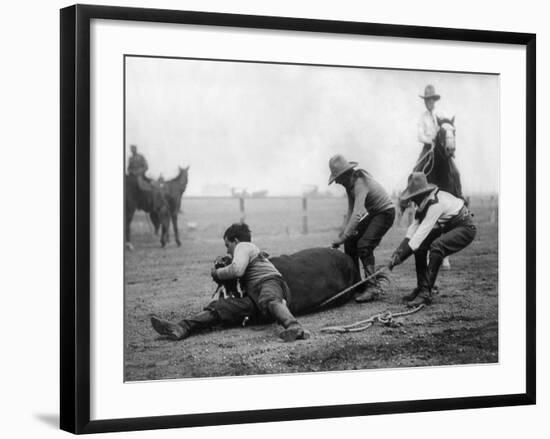 Wyoming: Rodeo, C1910--Framed Photographic Print