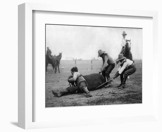 Wyoming: Rodeo, C1910-null-Framed Photographic Print