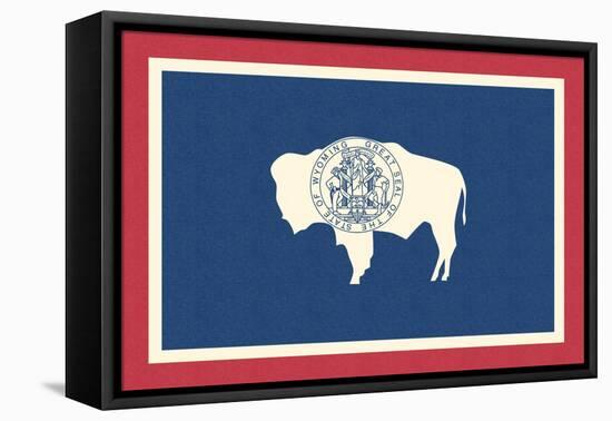 Wyoming State Flag-Lantern Press-Framed Stretched Canvas