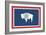 Wyoming State Flag-Lantern Press-Framed Art Print