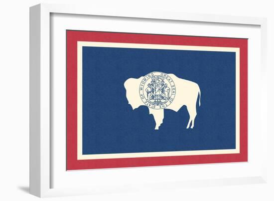 Wyoming State Flag-Lantern Press-Framed Art Print