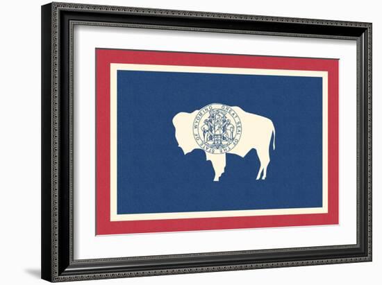 Wyoming State Flag-Lantern Press-Framed Art Print