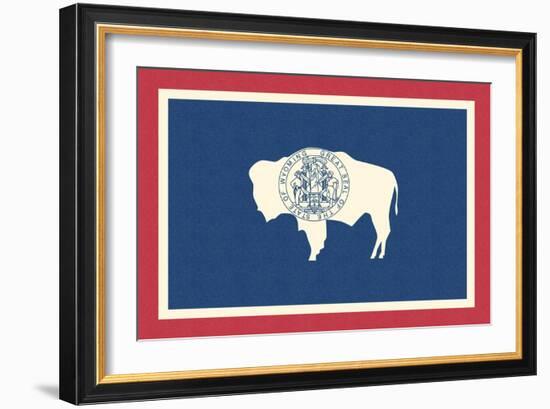 Wyoming State Flag-Lantern Press-Framed Art Print