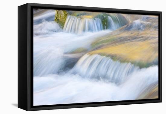 Wyoming, Sublette County, Close Up of Pine Creek Flowing over Rocks-Elizabeth Boehm-Framed Premier Image Canvas