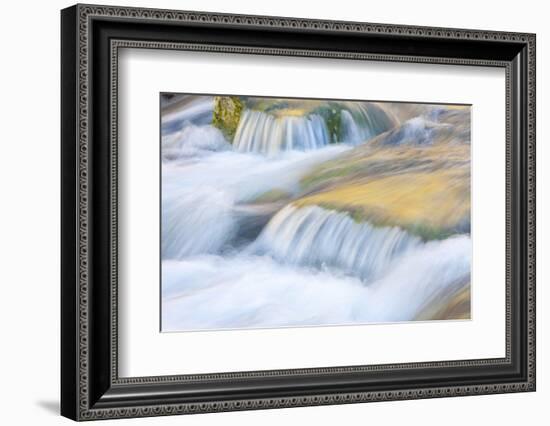 Wyoming, Sublette County, Close Up of Pine Creek Flowing over Rocks-Elizabeth Boehm-Framed Photographic Print