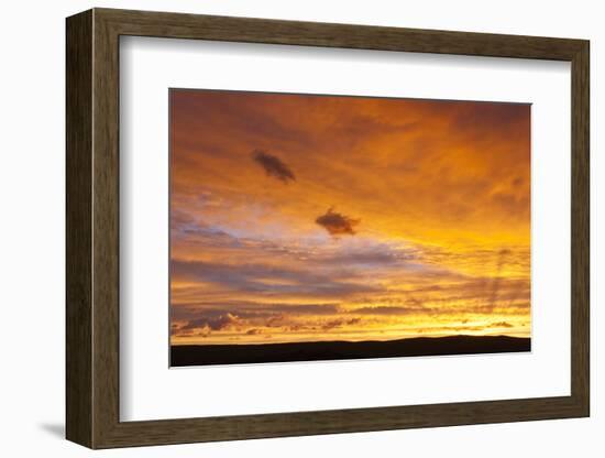 Wyoming, Sublette County, Sunset over Silhouetted Ridgeline-Elizabeth Boehm-Framed Photographic Print