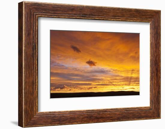 Wyoming, Sublette County, Sunset over Silhouetted Ridgeline-Elizabeth Boehm-Framed Photographic Print