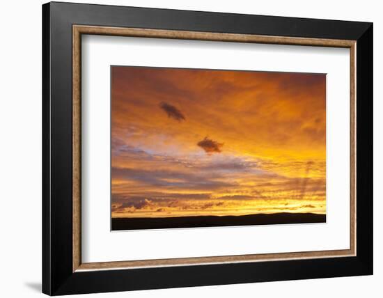 Wyoming, Sublette County, Sunset over Silhouetted Ridgeline-Elizabeth Boehm-Framed Photographic Print