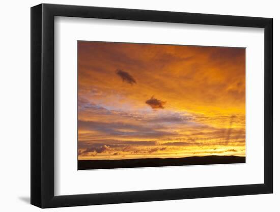 Wyoming, Sublette County, Sunset over Silhouetted Ridgeline-Elizabeth Boehm-Framed Photographic Print