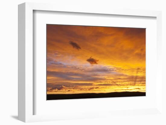 Wyoming, Sublette County, Sunset over Silhouetted Ridgeline-Elizabeth Boehm-Framed Photographic Print